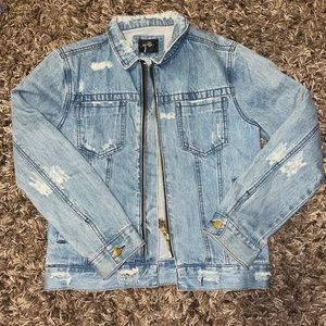 Forever 21 small denim distressed jacket
